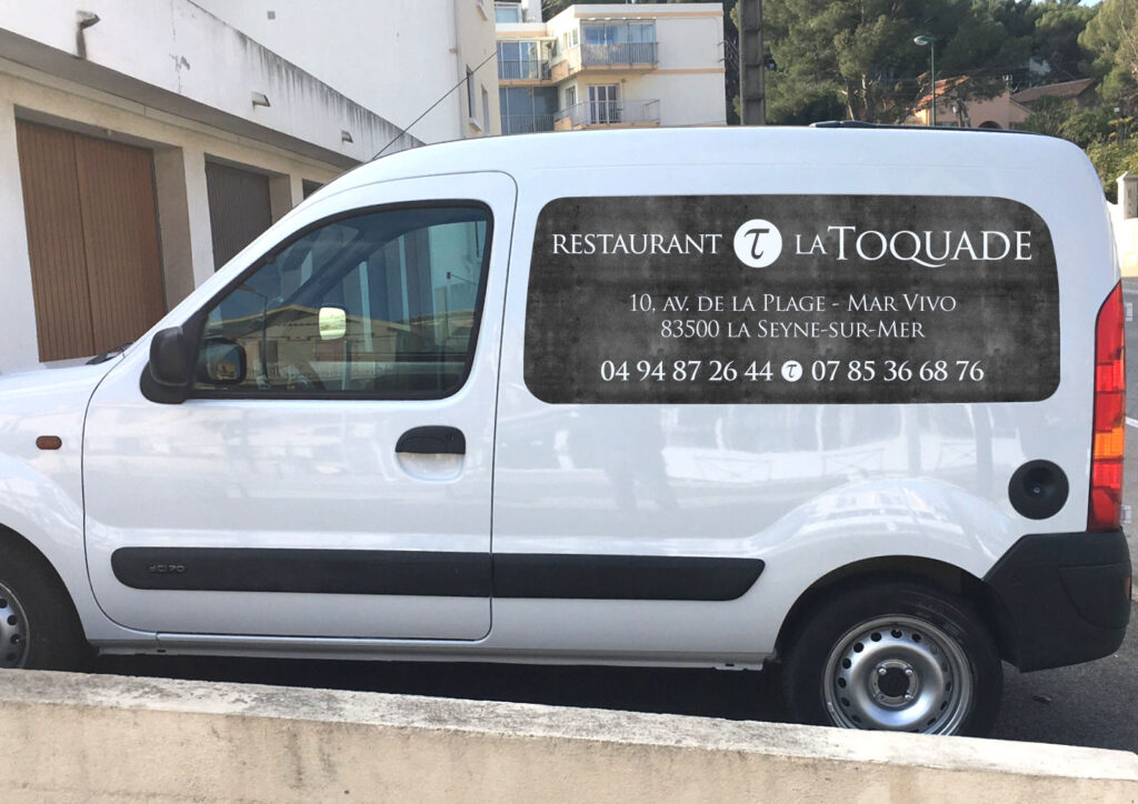 La Toquade restaurant flocage véhicule