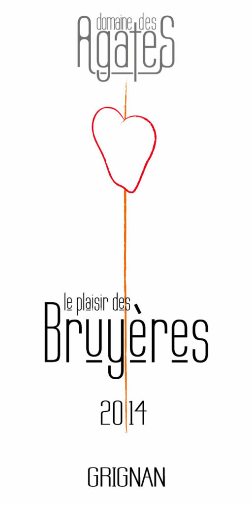 Domaine des Agates - étiquette vin rosé Le Plaisir des Bruyères