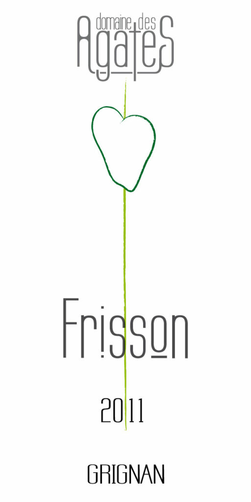 Domaine des Agates - étiquette vin blanc Frisson