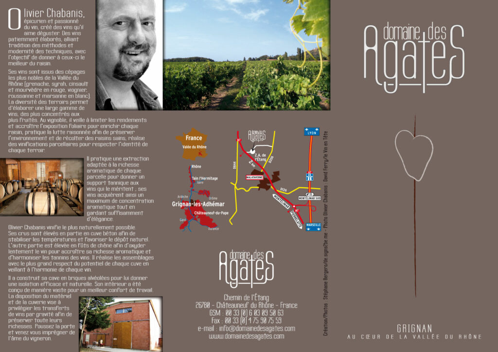 Domaine des Agates - Plaquette 3 volets