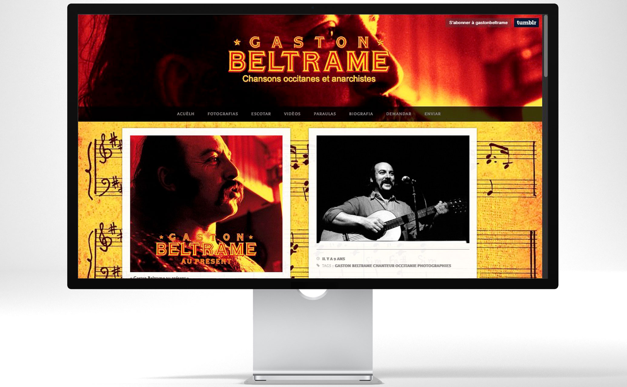 Gaston Beltrame - chanteur occitan - site internet